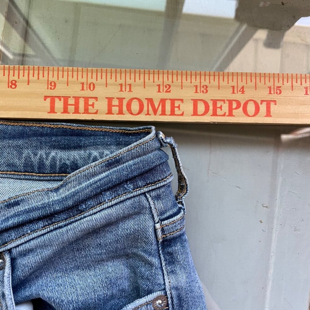 Agolde Sophie Skinny Jeans Size 26 Distressed High Rise Blue Cotton Blend - Picture 11 of 11